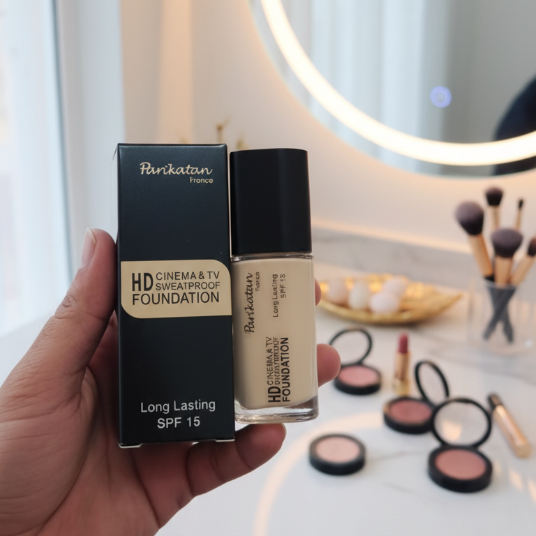 Parikatan Sweatproof Foundation – Long-Lasting, Smooth Finish with SPF 15 (25ml)