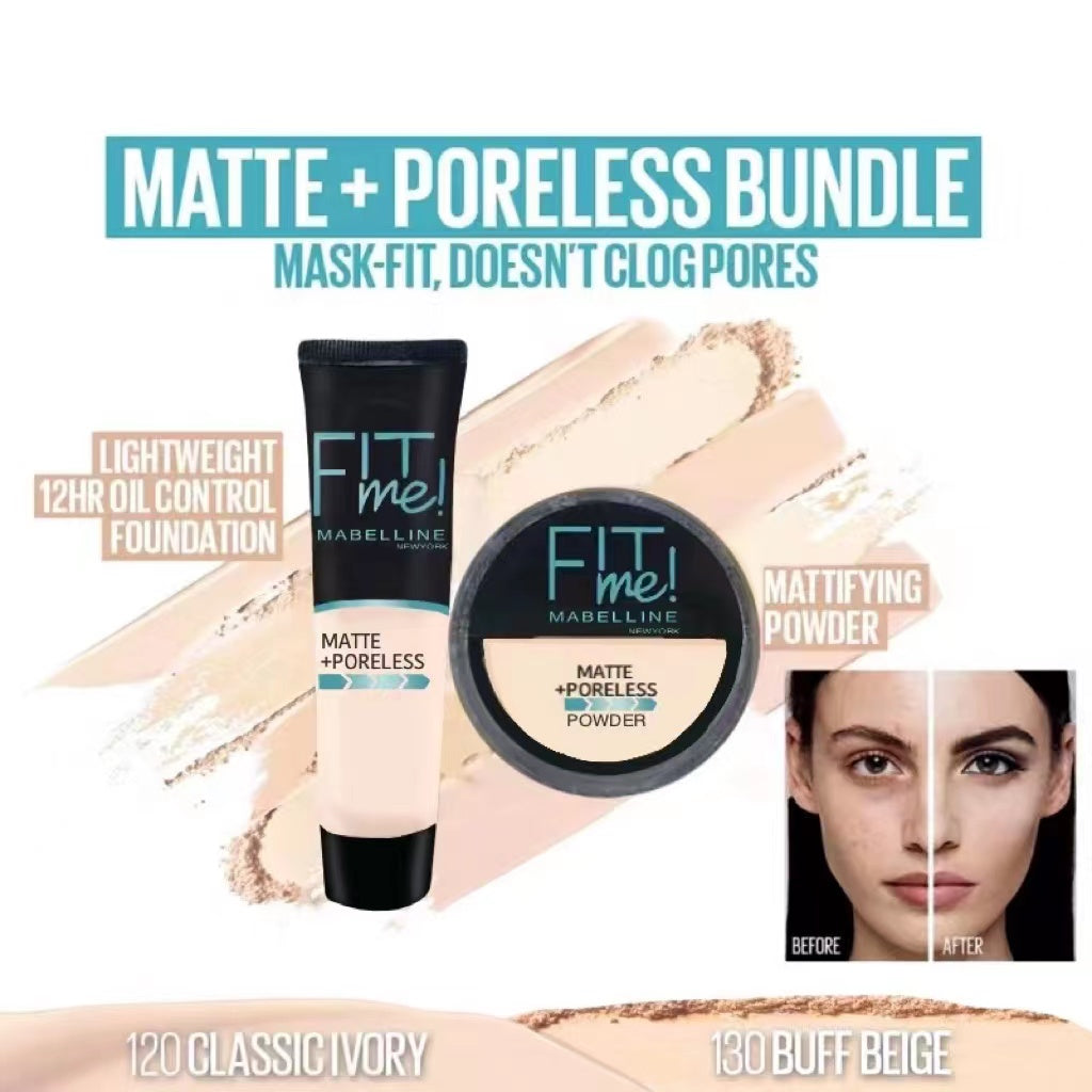 2-in-1 Makeup Deal – Liquid Foundation & Face Powder
