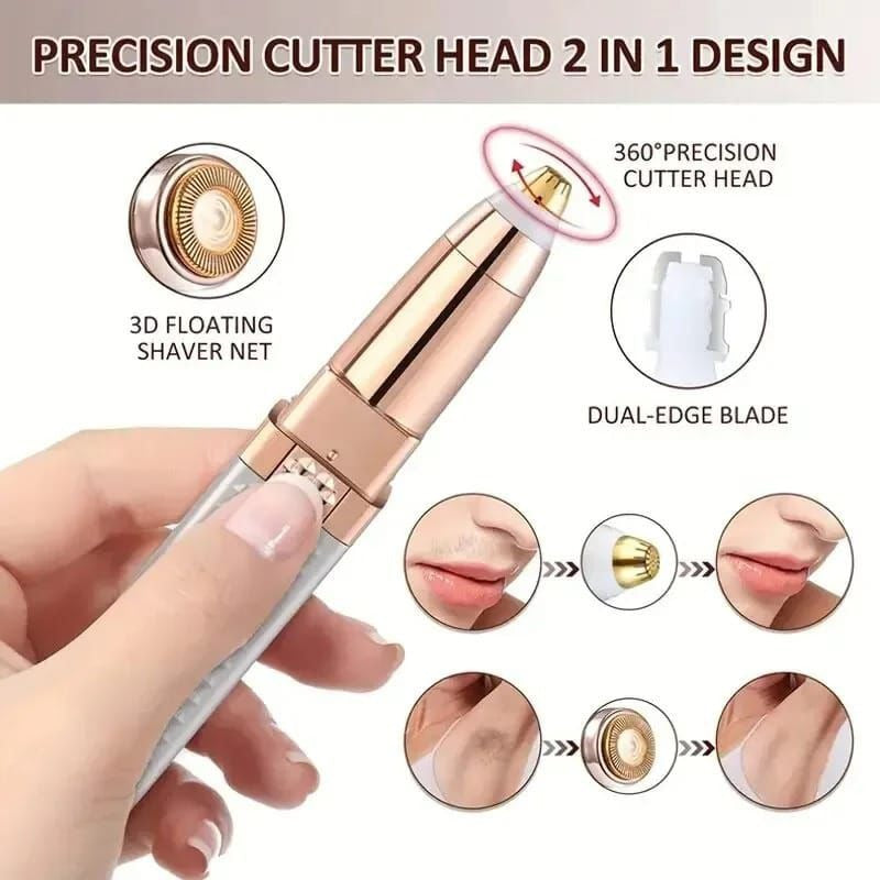 2-in-1 Flawless Facial & Eyebrow Hair Remover – Precision Trimmer
