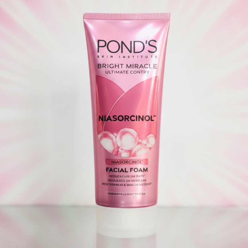 POND’S Bright Miracle Niasorcinol Facial Foam – Ultimate Clarity & Brightening Face Wash
