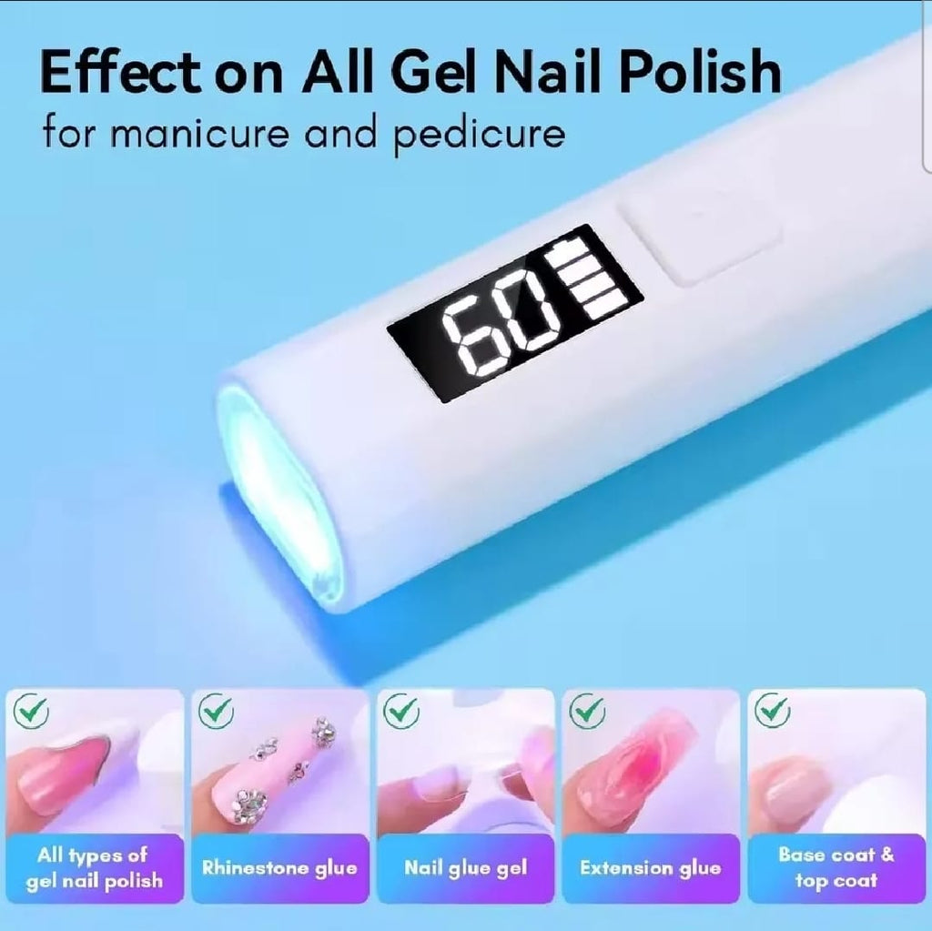 UV Light for Gel Nails – Handheld Mini Flash Cure Lamp