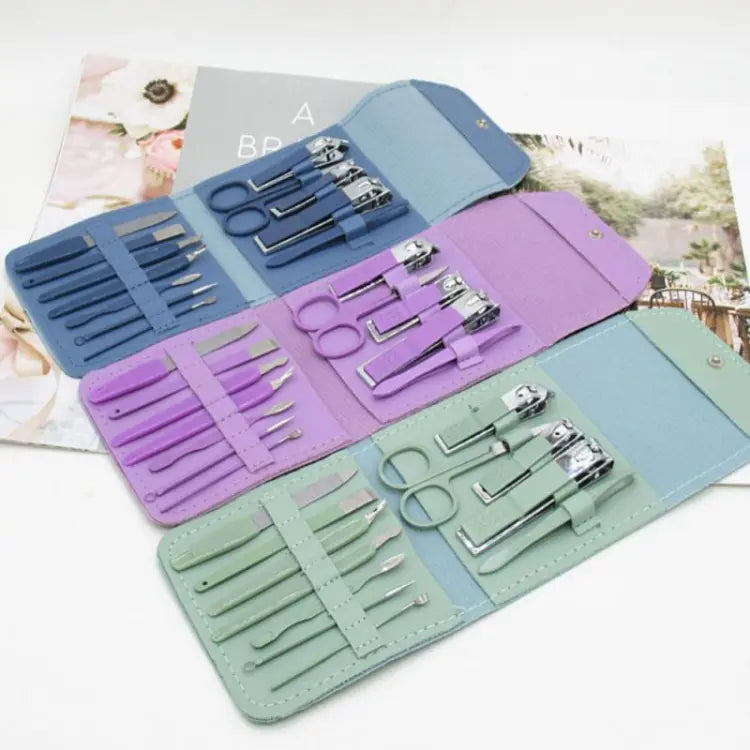 16-in-1 Nail Manicure Kit – Stainless Steel Set