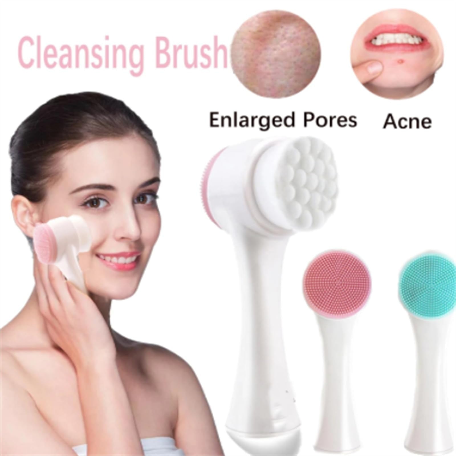 3D Silicone Face Cleanser & Massage Brush