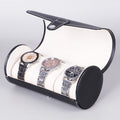 3-Slot Travel Watch & Bracelet Organizer – Portable PU Roll Case (Random Color)