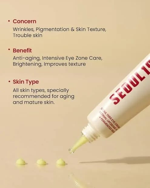 K-SECRET SEOUL 1988 Eye Cream: Retinal Liposome 2% + Fermented Black Bean
