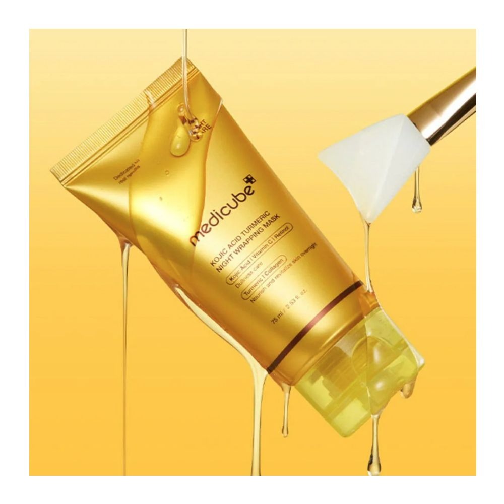 Medicube Turmeric Overnight Peel-Off Mask 75ml with Collagen for Glowing, Firm Skin – Made in Korea
