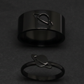 Saturn Promise Couple Rings – Elegant, Adjustable Symbol of Love (Black, Golden, Rose Gold, Silver)