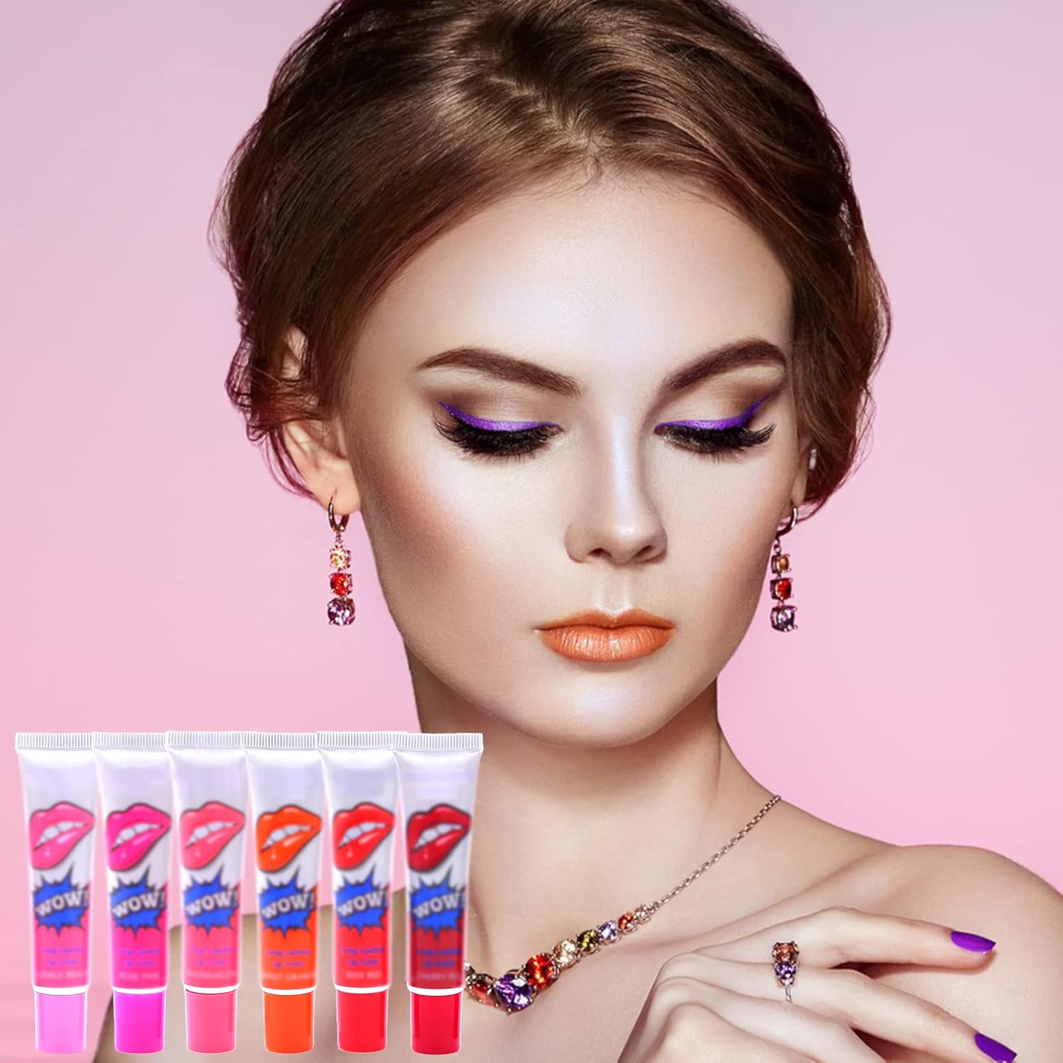 Pack Of 6 High Pigmented Lip Gloss Lipstick