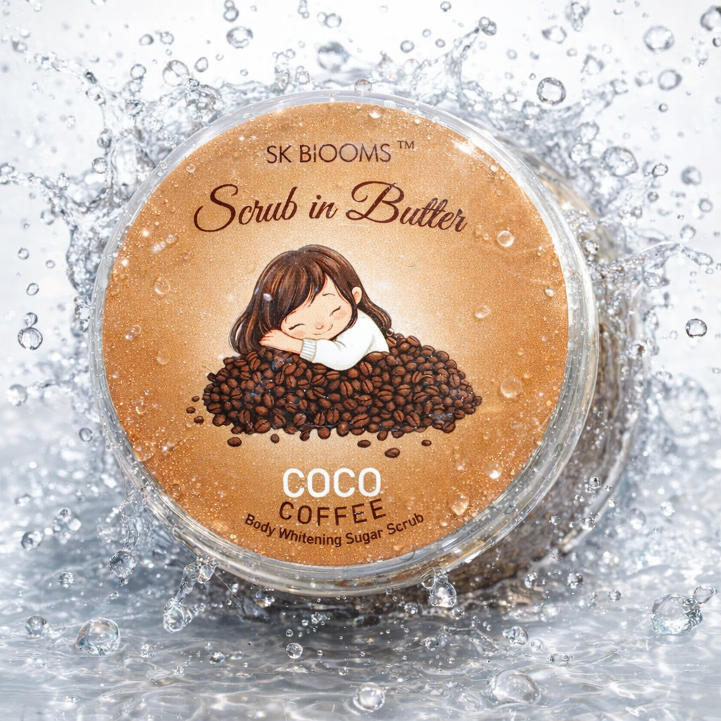 SK Blooms Coco Coffee Scrub Butter | 2-in-1 Exfoliating & Moisturizing Body Scrub