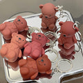 6-Piece Cute Bear Keychain Liquid Lipstick Set