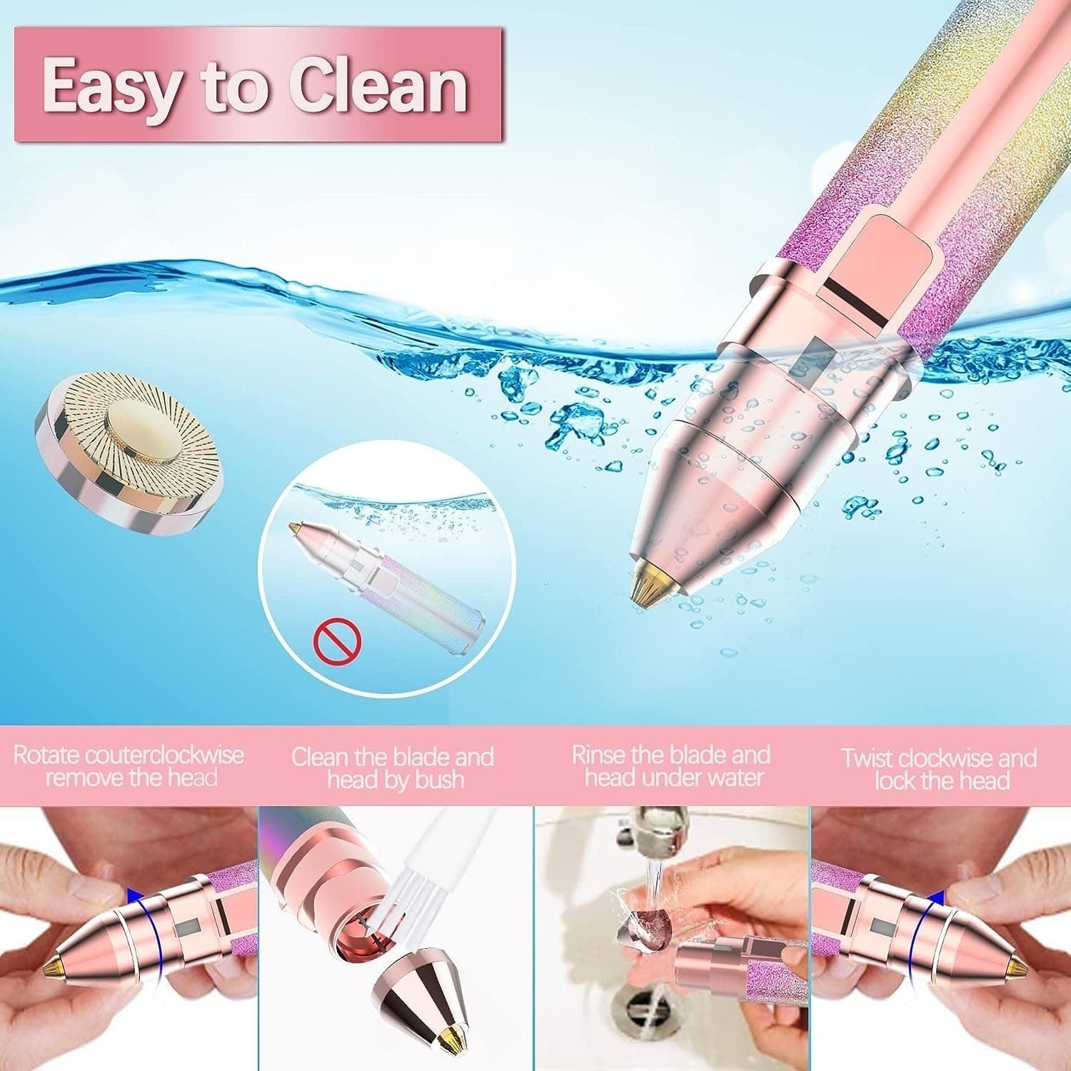 Portable Electric Eyebrow Trimmer with LED – Compact Travel Tool