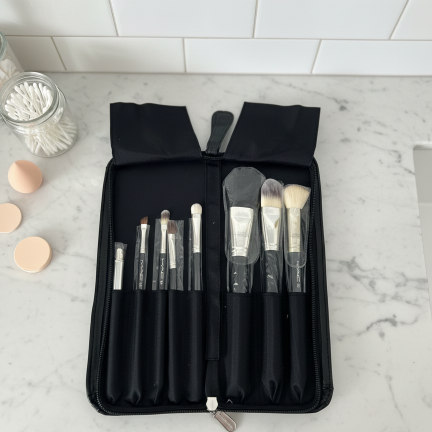 Mac Makeup Brush Set In A Black Travel Case Perfect Choice