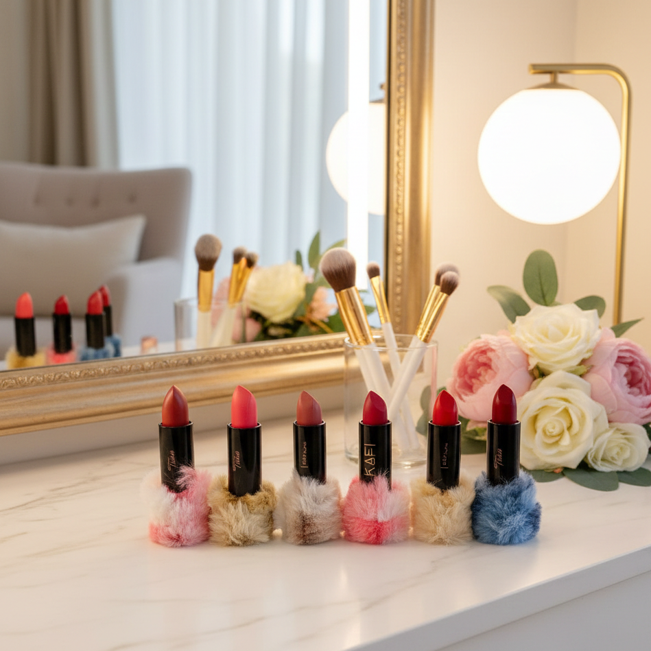 High Pigmented Fur Style Fluffy Lipstick