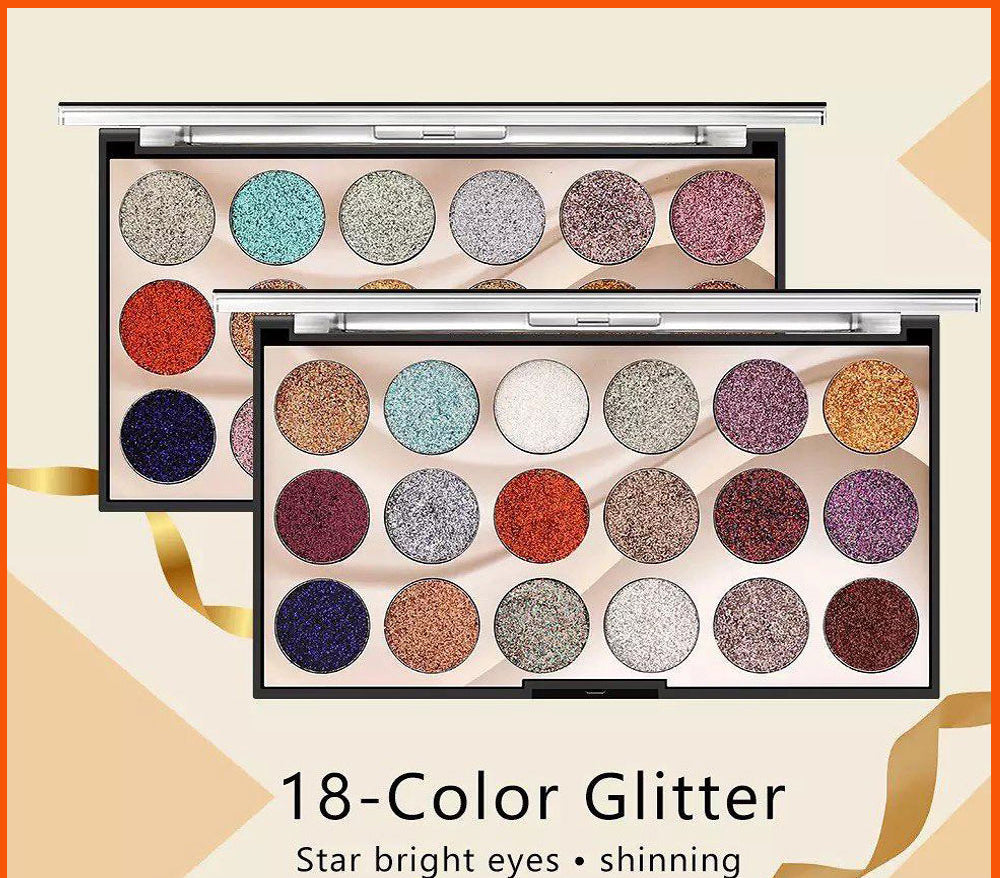 Mocallure Professional 18-Color Glitter Eyeshadow Palette