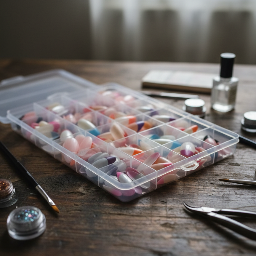 288 Pcs French Nails Set – Multicolor ABS Plastic Nail Tips