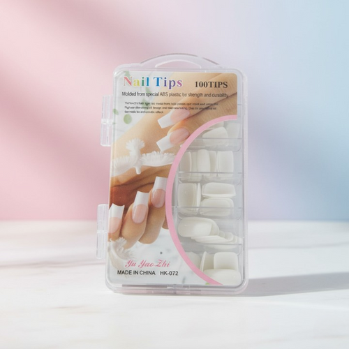 100 Pcs Fake Nails Set – White ABS Plastic Nail Tips