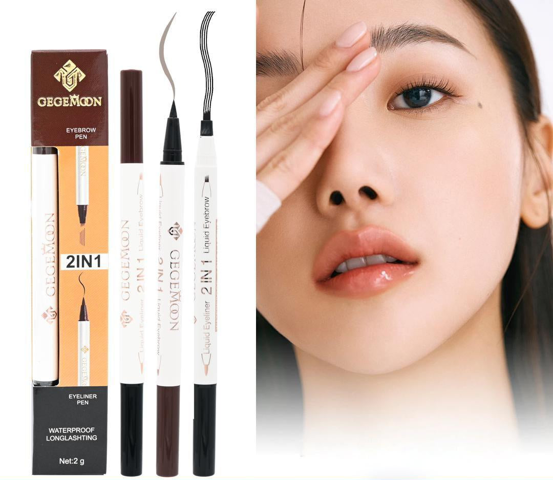 2-in-1 Gegemoon Eyebrow & Eyeliner – Long-Lasting Liquid Duo