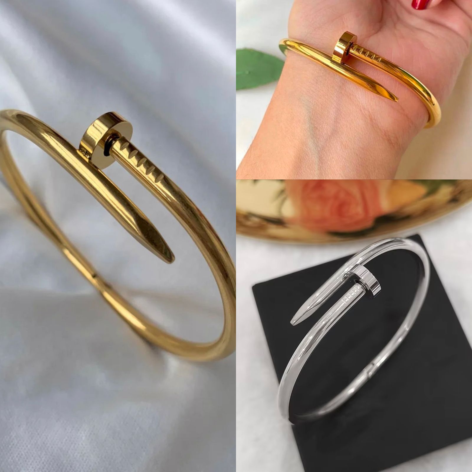 Gold Nail (Keel) Bracelet for Women – Daily Wear