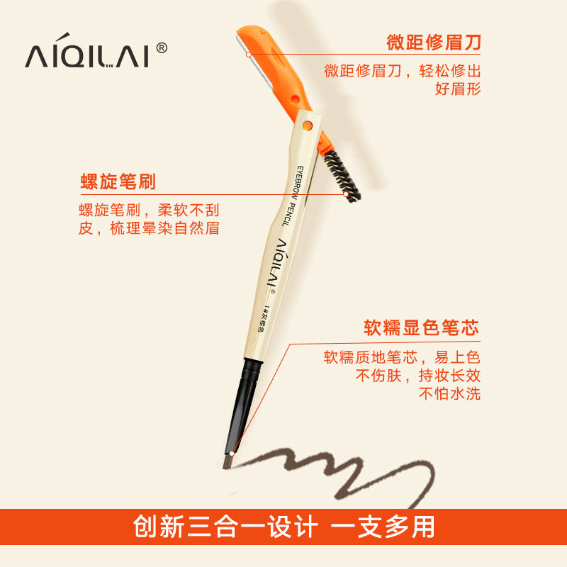 Aiqilai 3 in 1 Eyebrow Pencil