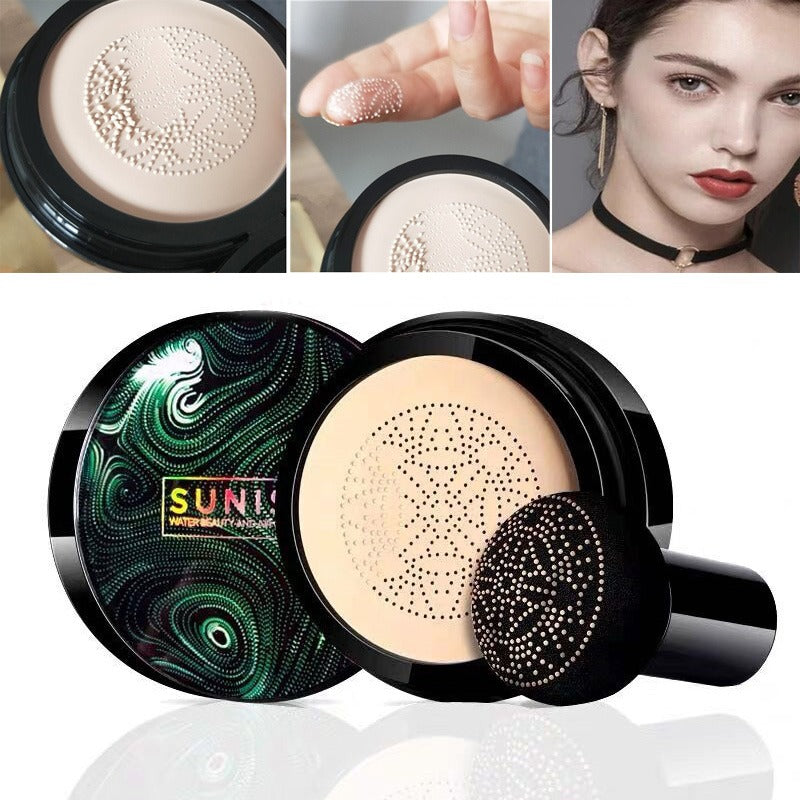 SUNISA Mushroom Head Air Cushion Foundation – Waterproof BB/CC Cream with Sponge