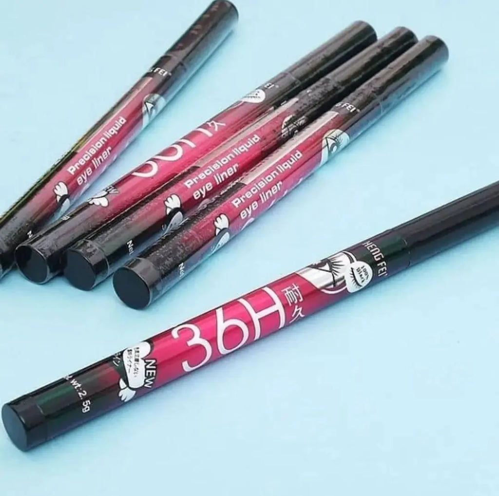(Pack of 06) YANQINA 36H Precision Liquid Waterproof Eyeliner Pencil
