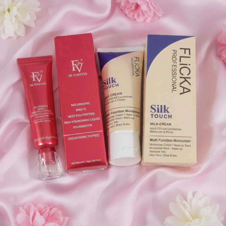 Flicka 2-in-1 Makeup Deal – Primer(60g) + Foundation(30g) Combo