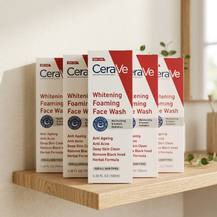CeraVe Whitening Foaming Face Wash 100ml | Anti-Aging & Anti-Acne Cleanser
