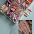 144 Pcs Multicolor False Nails Box