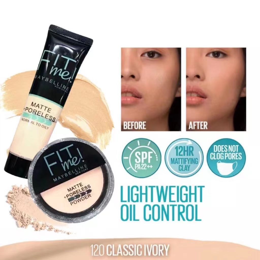 2-in-1 Makeup Deal – Liquid Foundation & Face Powder