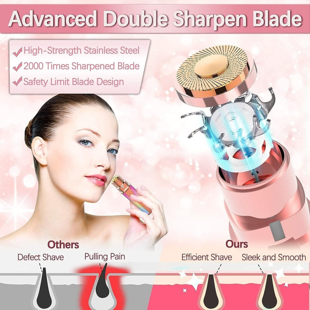 Portable Electric Eyebrow Trimmer with LED – Compact Travel Tool