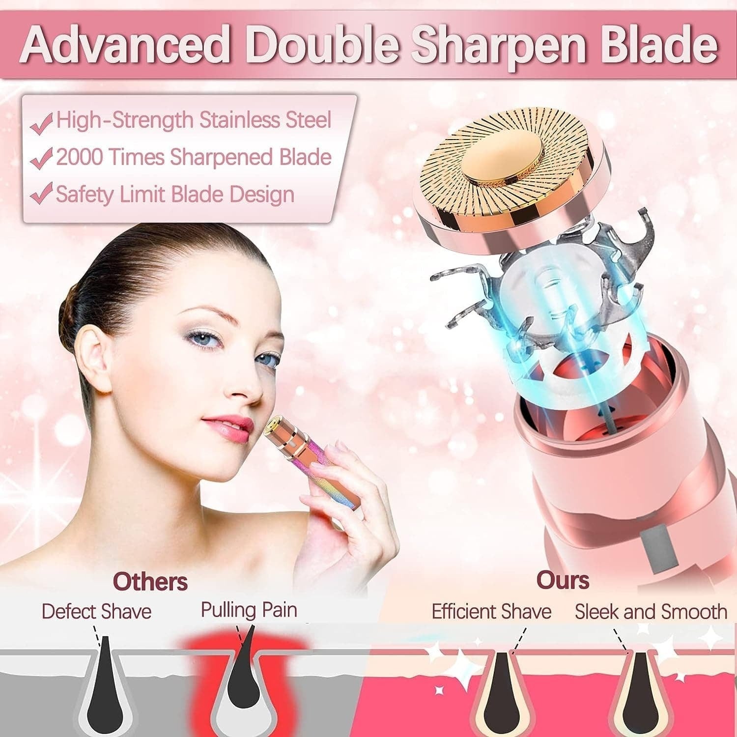 Portable Electric Eyebrow Trimmer with LED – Compact Travel Tool