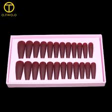 24 Pcs Matte Perfection – O.TWO.O Brown Nail Polish for a Luxe Look