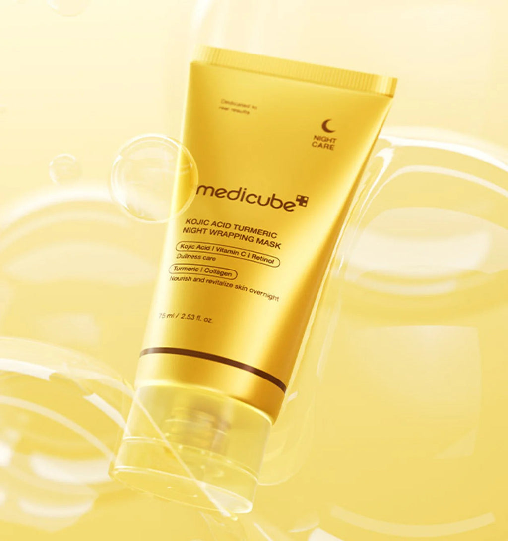 Medicube Turmeric Overnight Peel-Off Mask 75ml with Collagen for Glowing, Firm Skin – Made in Korea