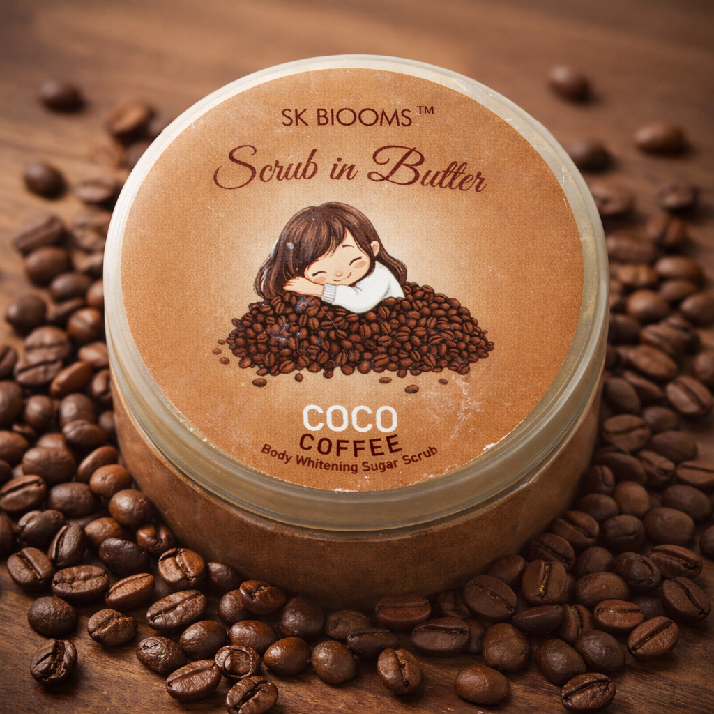 SK Blooms Coco Coffee Scrub Butter | 2-in-1 Exfoliating & Moisturizing Body Scrub